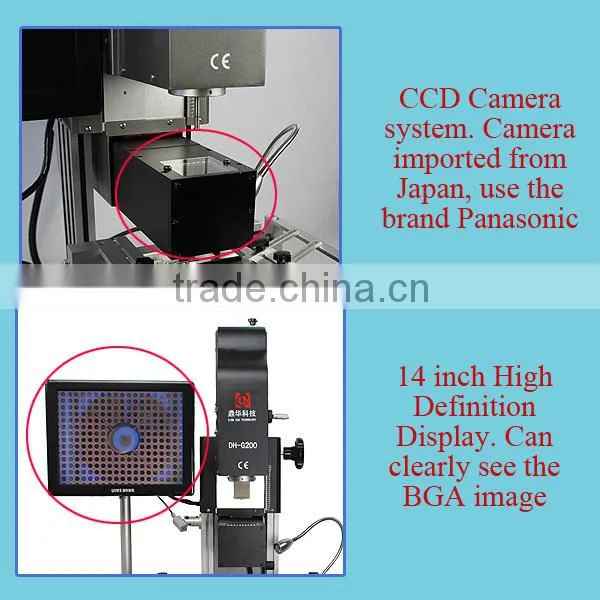 agent price Dinghua DH-G200 optical bga rework tool with Panasonic ccd camera system