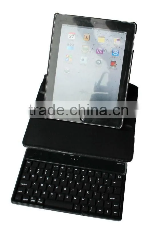 2013 Top quality bluetooth Keyboard PU case for ipad 2/3/4