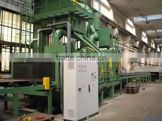 Roller conveyor steel profile shot blasting machines