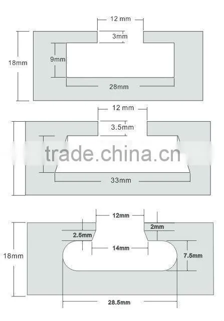 18mm aluminum slatwall mdf board