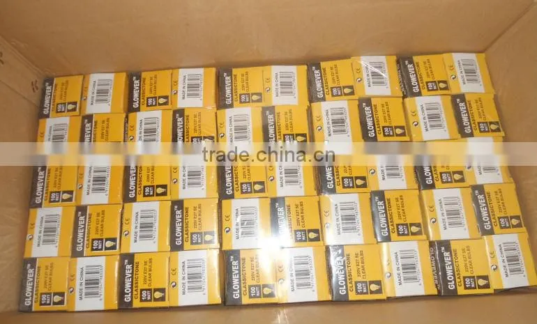 incandescent bulbs Clean edison lamp filament E27 B22 220V 100W 75w 60w