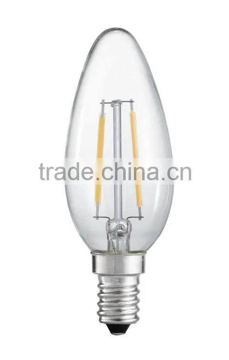 led filament light c35 e14 bulb dimmable c35 ice cream led bulb onmi-directional c35 led candle