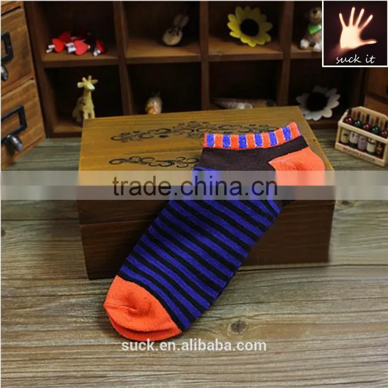 Mens Boy Multi-Color Breathable High Ankle Warm Striped Stitched Dress Socks