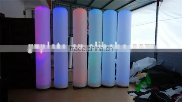 colorful advertising inflatable led tube for road decoration