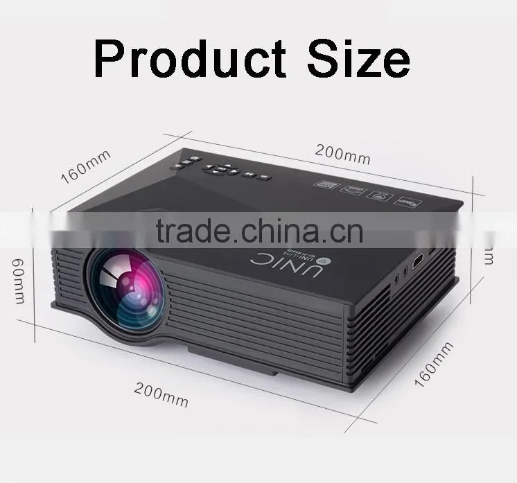 UC46 Portable full hd led projector high brightness office use projector, mini led projector with wifi