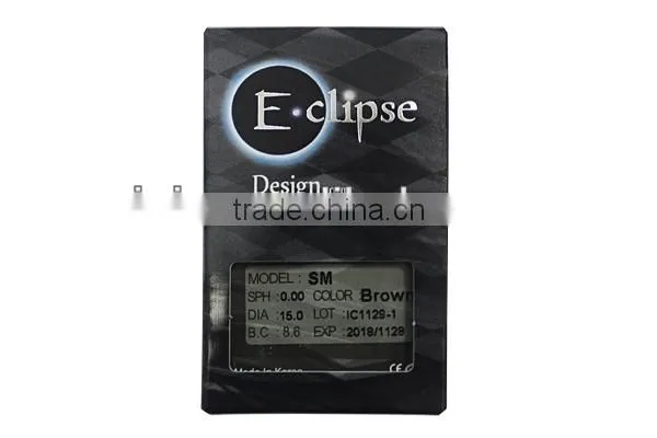 Eclipse sm wholesale best selling korean cosmetic/cheap color yearly contacts lenses/contact lenses for eyes