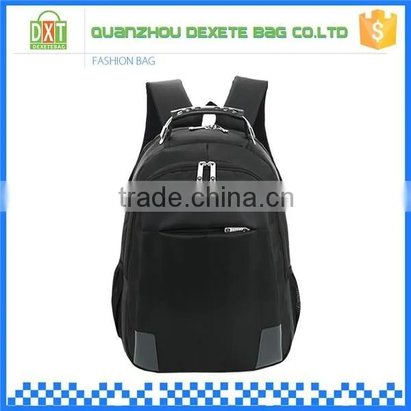 Customized size black polyester waterproof laptop notebook backpack