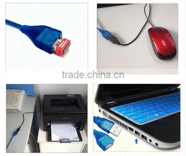 1.5m blue USB Extension Cable Male to Female USB Cable