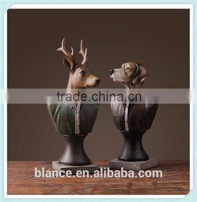 resin hand carving animal statue resin animal statue for home decoration