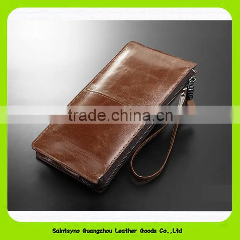 15714 Brand RFID wallet real leather RFID blocking travel wallet men