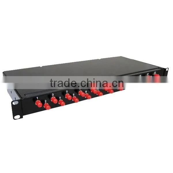 Black white Cold rolled carbon sheet steel Fibre optica patch panel sc/fc/lc connector patch panel