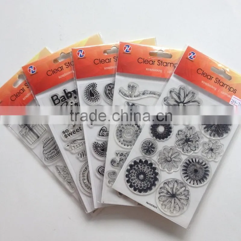 flower design clear stamp