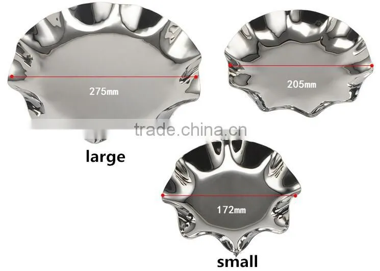 3 Tier Fruits Cakes Desserts Plate Stand Stainless Steel Plates