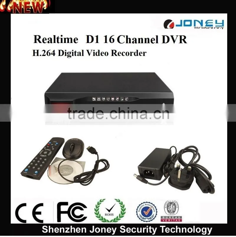 D1 DVR Stand alone Network h.264 standalone 16 channel dvr with CMS