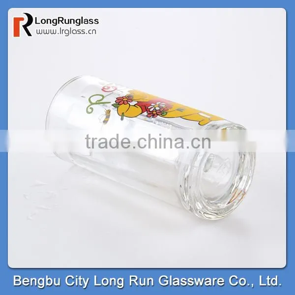 LongRun 13oz cartoom sprinting glass mug with lid