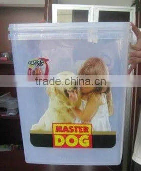 plastic pet food container