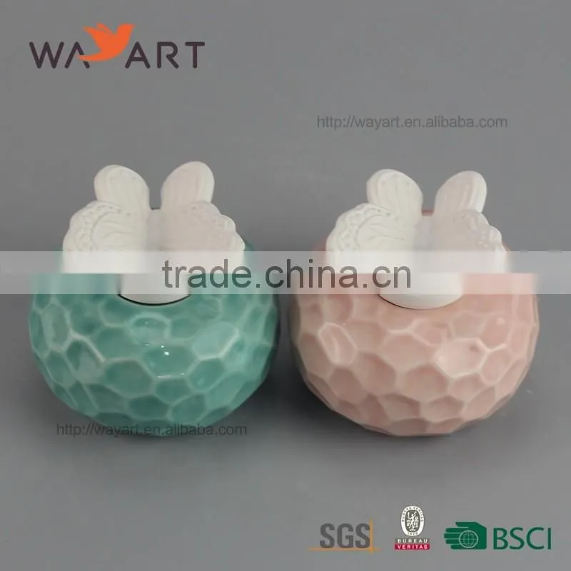 Hot Sale White Ceramic Fragrance Diffuser Plaster Flower