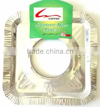 Factory Price High Quality Disposable Kitchen Use Square Aluminum Foil Burner Cover Liner