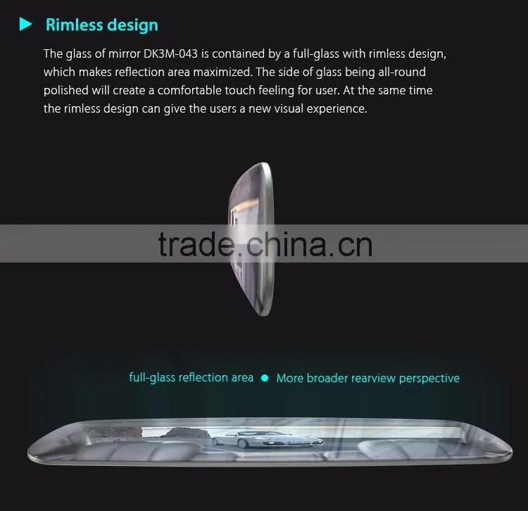 car accessories rearview mirror ultra-high brightness frameless mirror with mirror-link
