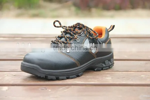 genuine leather upper material and PU outsole material ce army safety shoes