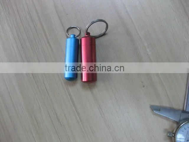 aluminium usefull keychain pill holder
