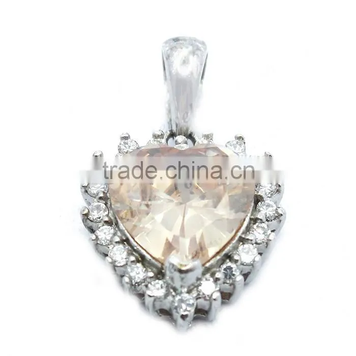 Wholesale Sterling 925 silver jewelry best friends heart pendant necklace