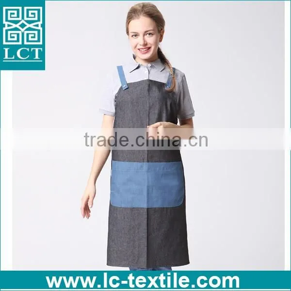 Custom made Australia urban chef style denim apron with pockets