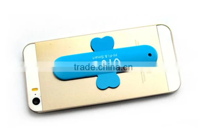 Custom silk print silicone mobile holder stand