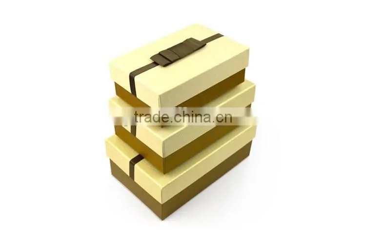 Good quality for the paper cardboard box with yellow ribbon