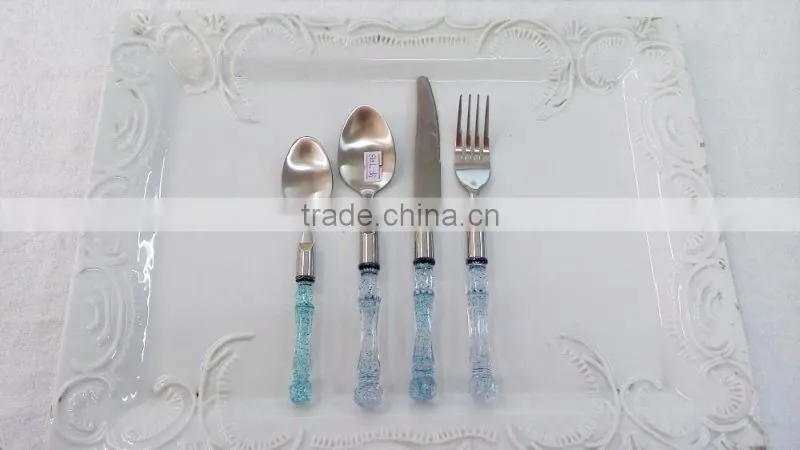 High quality plastic handle stainless steel cutlery set