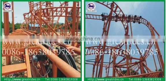 Amusement park attraction thrilling game machine roller coaster