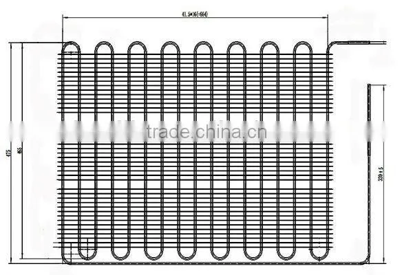 8U Refrigerator Spare Parts Wire Tube Condenser For India Market