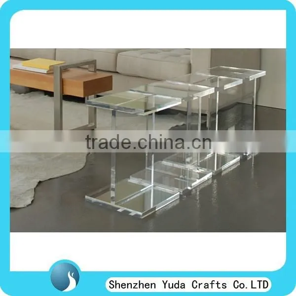 White acrylic chair bedside table furniture small plexi craft acrylic table
