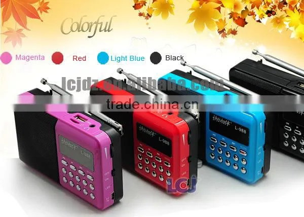 L-988 portable DC 5V mini speaker with usb input