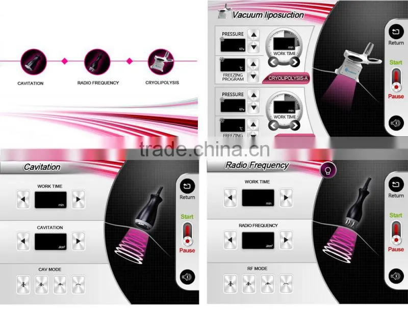RF Combined cavitation body treatment cryo machine