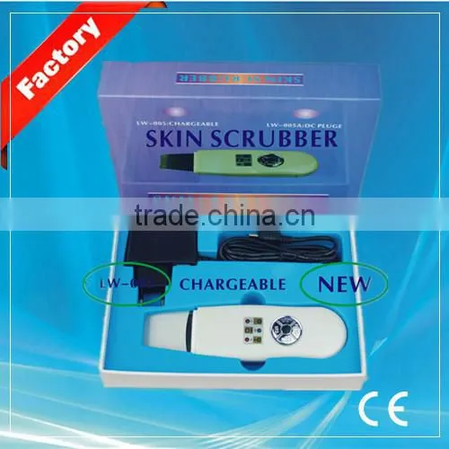New design with built-in lithium battery skin scrubber lw-005