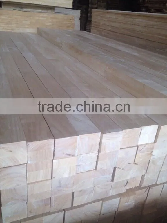 Rubber wood finger joint panel for stairs treads/rubber squares for window scantlings