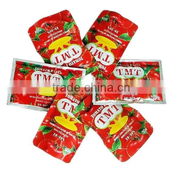 50g tomato paste in sachet with 100% pure