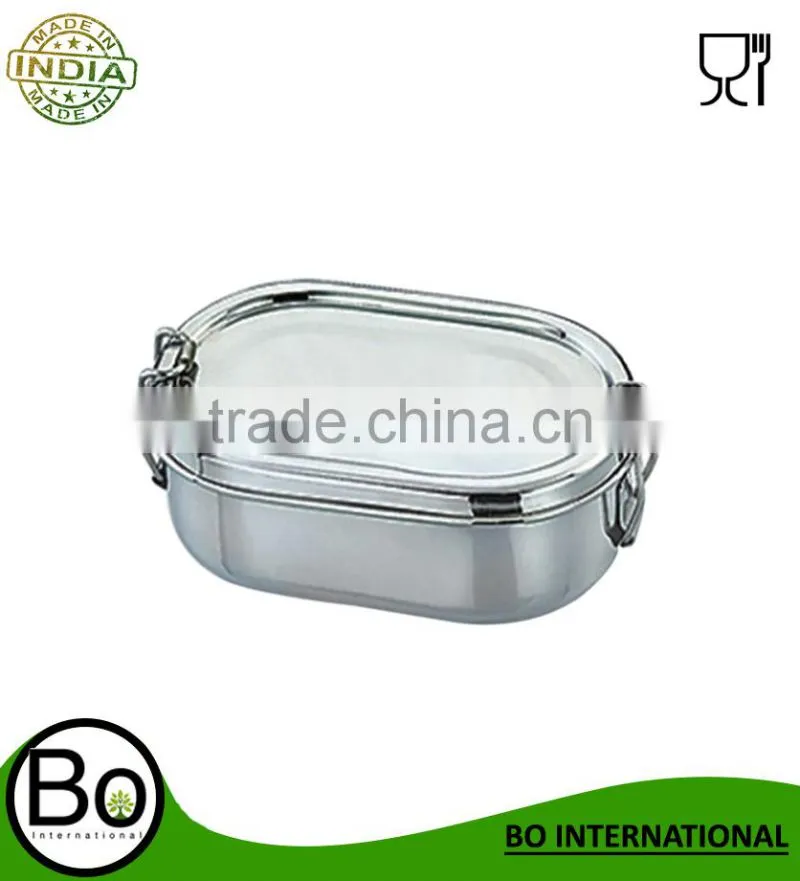 Stainless Steel Capsule Lunch Box160x102x55 mm