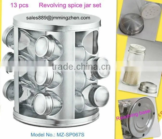 12pcs spinning Spice jar set, spice rack set