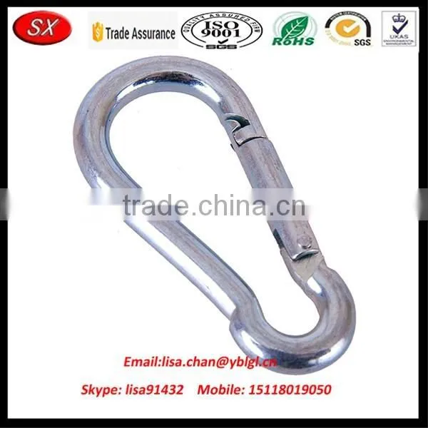 Custom Blue Anodized Aluminum Climbing Carabiner with Big Breaking Power