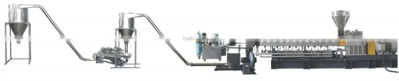 Double stage PP PE waste plastic pelletizing line/granulating machine