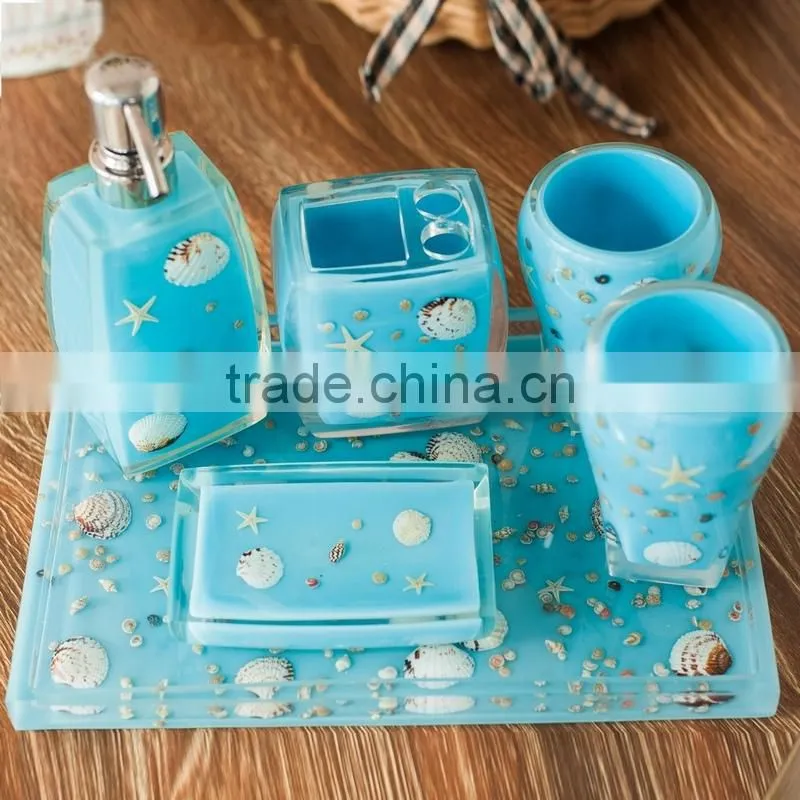 Ocean Series shell Design Bathroom Accessory Set