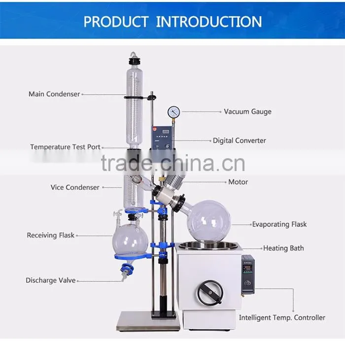 Experimental Lab Distillation Digital Display Rotary Evaporator 20L