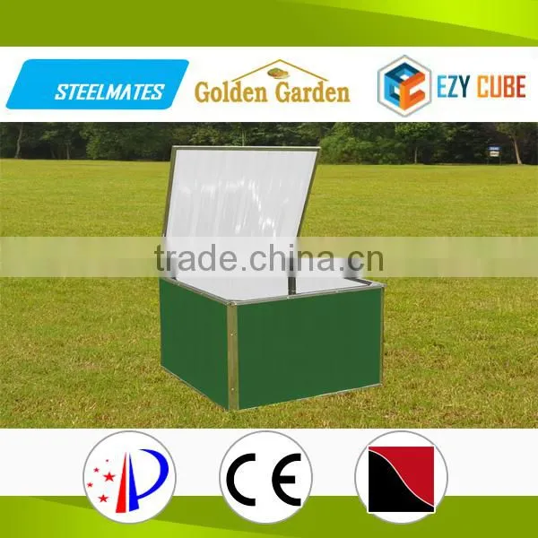 Waterproof modular environmental control metal garden storage box