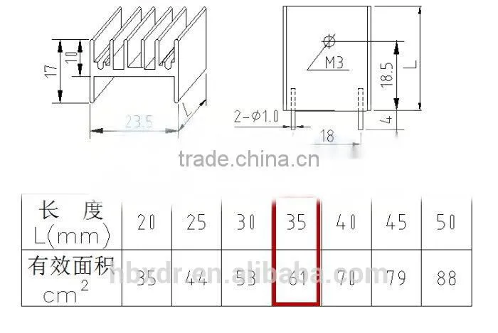 OEM manufacturing classical design mill finish extruded aluminum heatsink