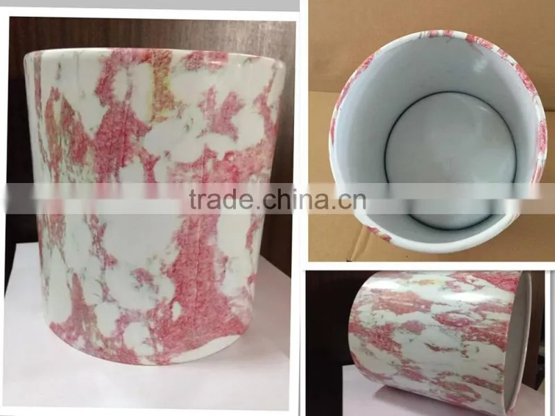 Deluxe garden silver Planters Flower Pot-Marbling