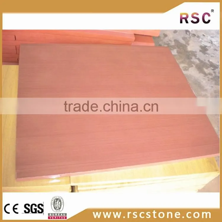 Pink sandstone outdoor paving tiles
