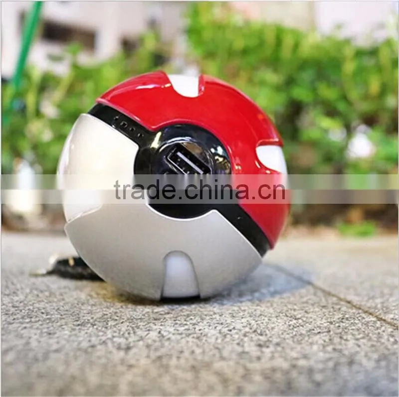 Pokemon Go Ball Power Adapter LED Light Brushed USB Backup Battery Power Bank