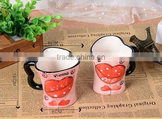 250ml Love Ceramic couple mug with full wrap decal printing
